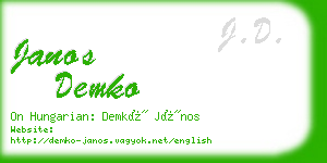 janos demko business card